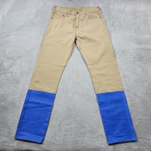 Levis 508‎ Jeans Mens 30X32 Brown Two Toned Blue Denim Workwear Baggy - Picture 1 of 14
